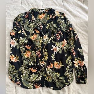 H&M Women’s Floral Button Up Chiffon Blouse - Size 6